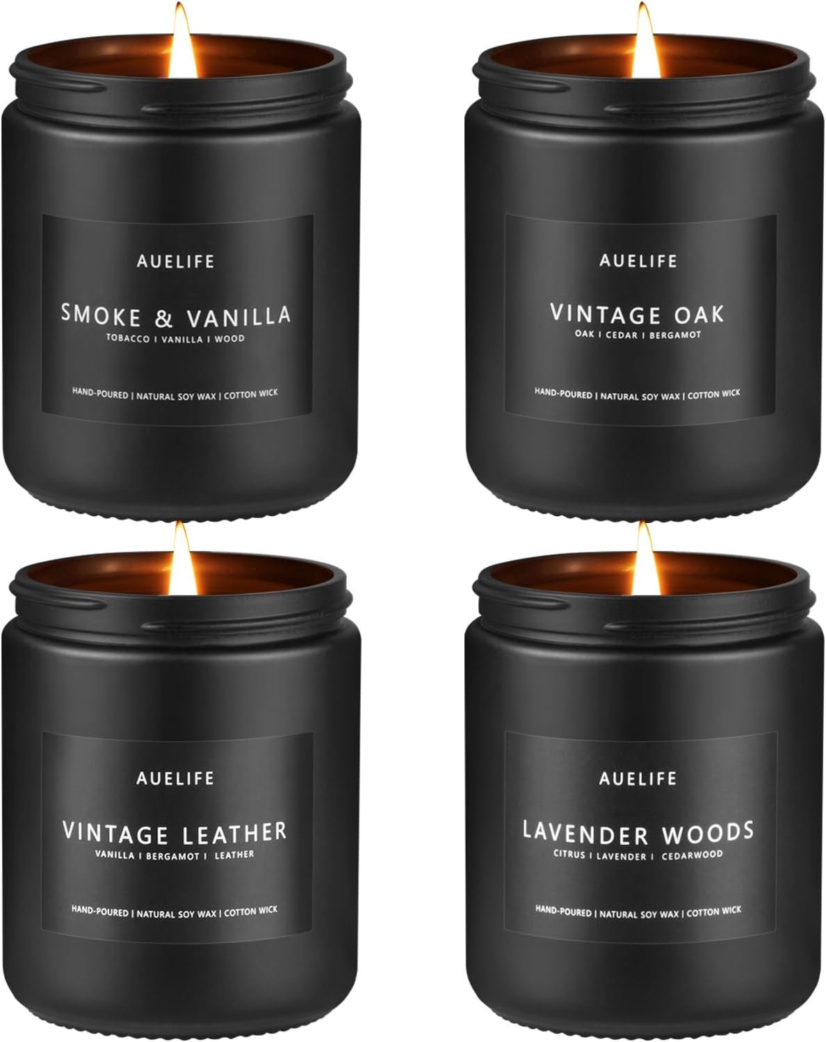 Auelife Men's Soy Wax Candle Gift Set