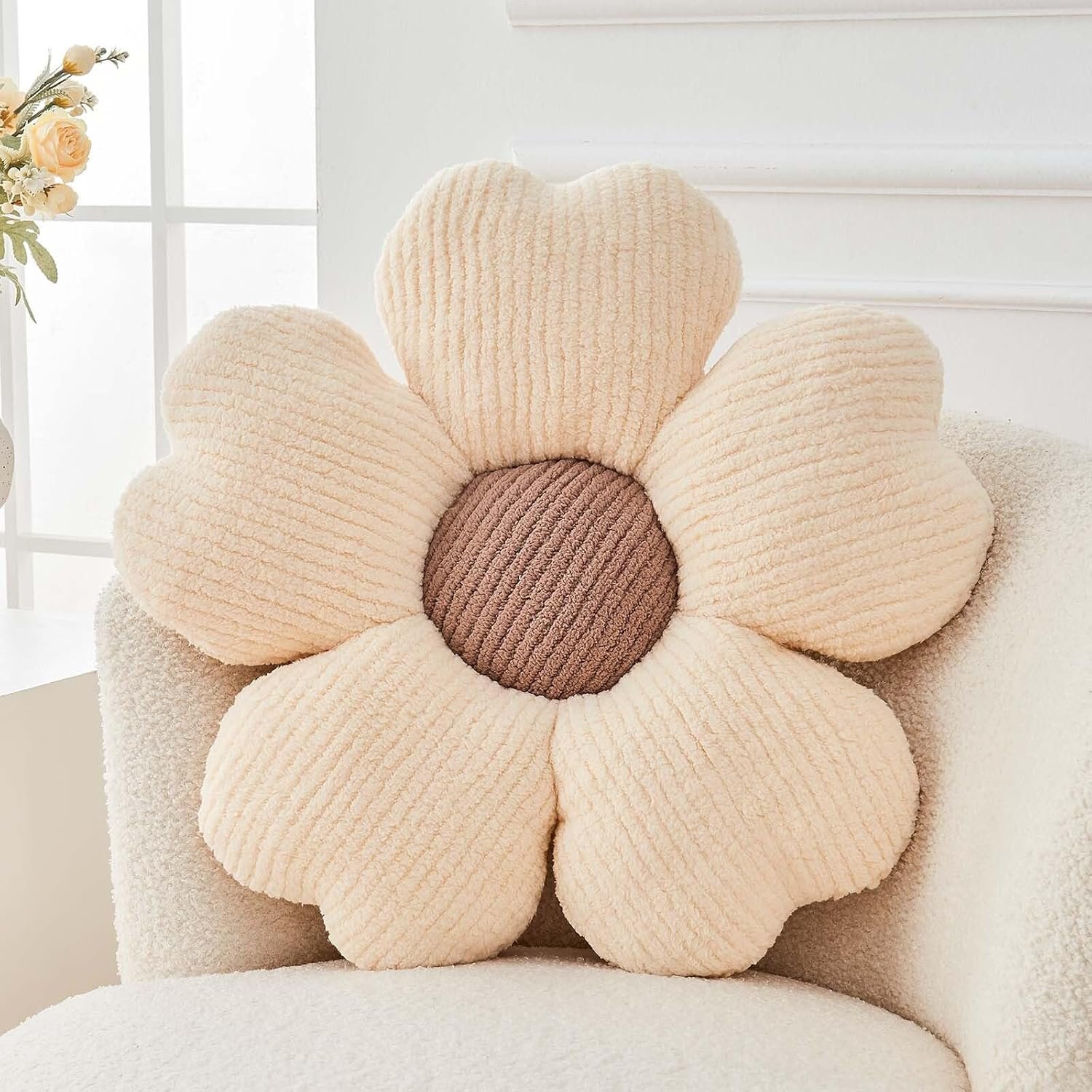 Cute Flower Throw Pillow for Bed Couch