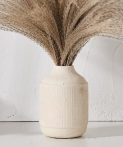 Rustic Farmhouse Ceramic Vase, Sand Glaze Finish
