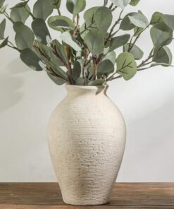 Vanselia Large Rustic Ceramic Farmhouse Flower Vase