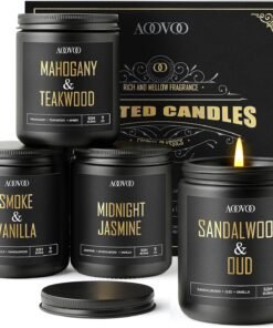 AOOVOO Men's Scented Candles 4 Pack