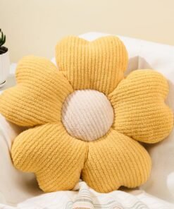 Yellow Daisy Flower Throw Pillow for Home Decor