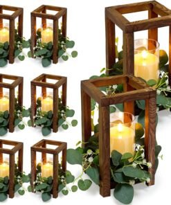 Wooden Lantern Centerpiece Set of 18