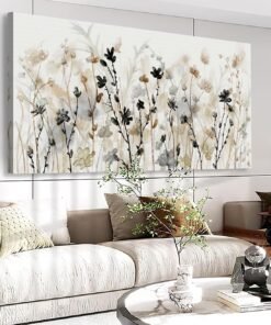 Modern Abstract Floral Canvas Wall Art Decor