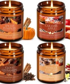 4 Pack Fall Scented Soy Wax Candles